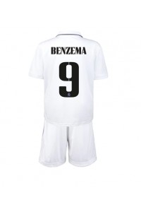 Real Madrid Karim Benzema #9 Babytruitje Thuis tenue Kind 2022-23 Korte Mouw (+ Korte broeken)
